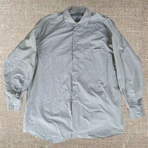 Ermenegildo Zegna XL White Check Cotton Dress Shirt Regular Fit Long Sleeve